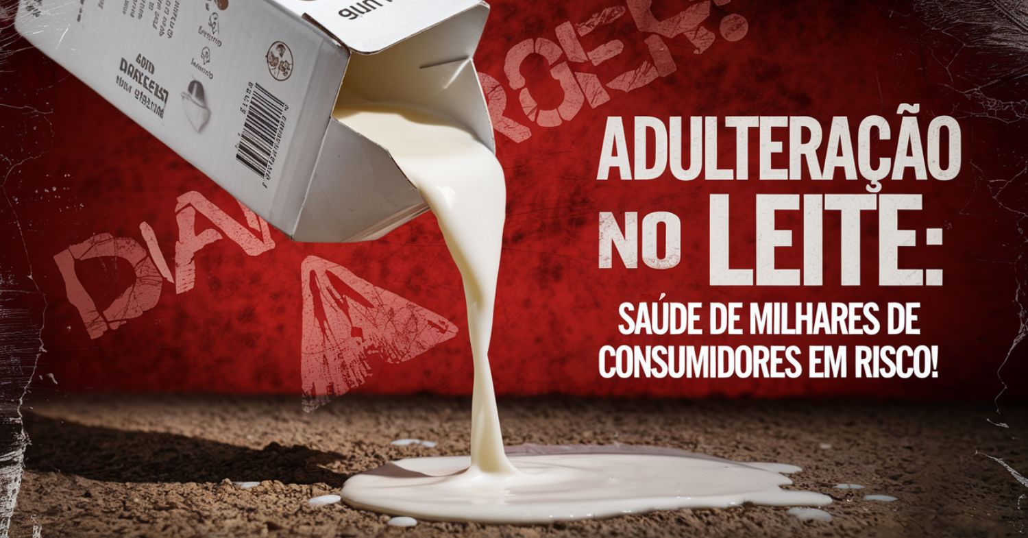 Ministério Público investiga fábrica que teria adulterado leite com soda cáustica e água oxigenada, colocando em risco a saúde de milhares de consumidores