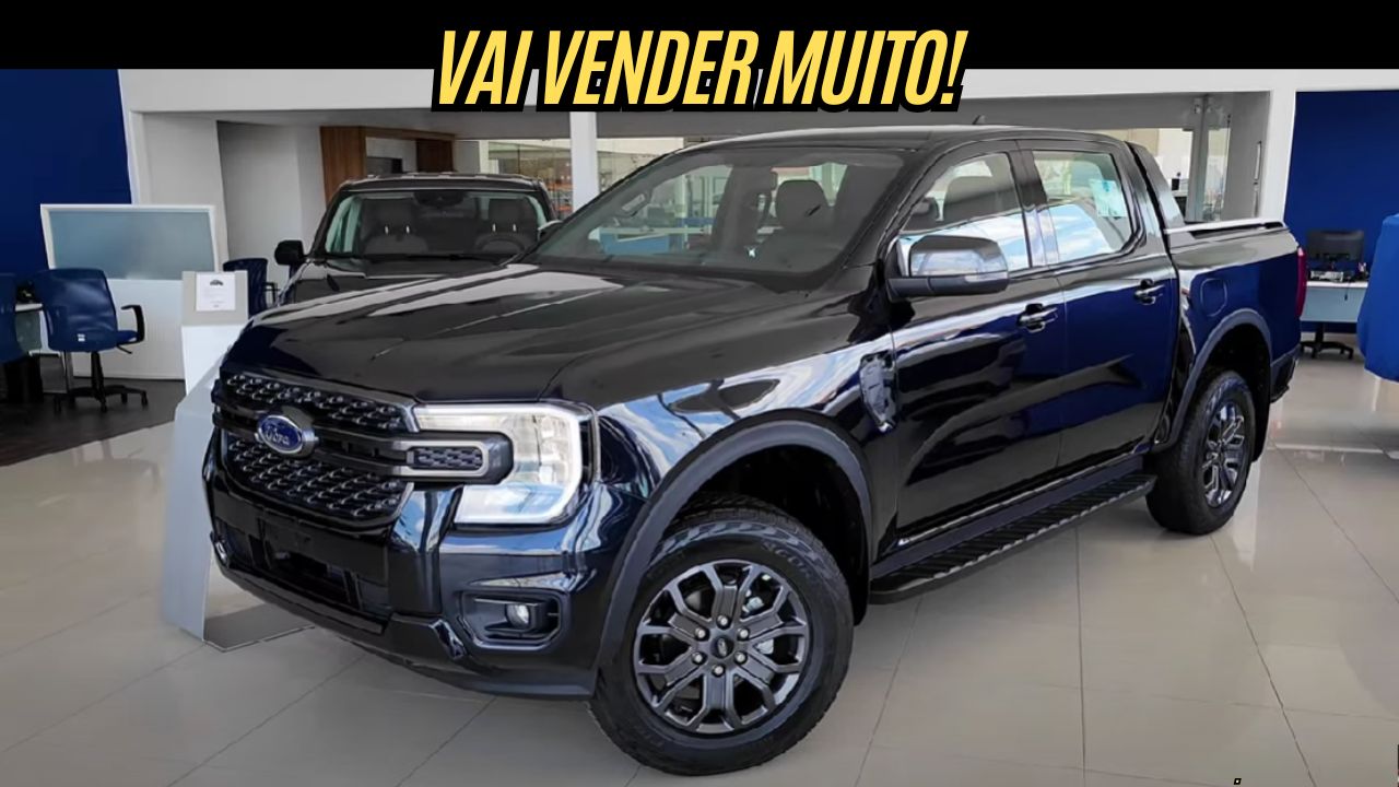 Nova Ford Ranger Black 2025 chega com 170 CV, 1250 litros na caçamba e preço de R$ 219.990: Vai vender como água no deserto!