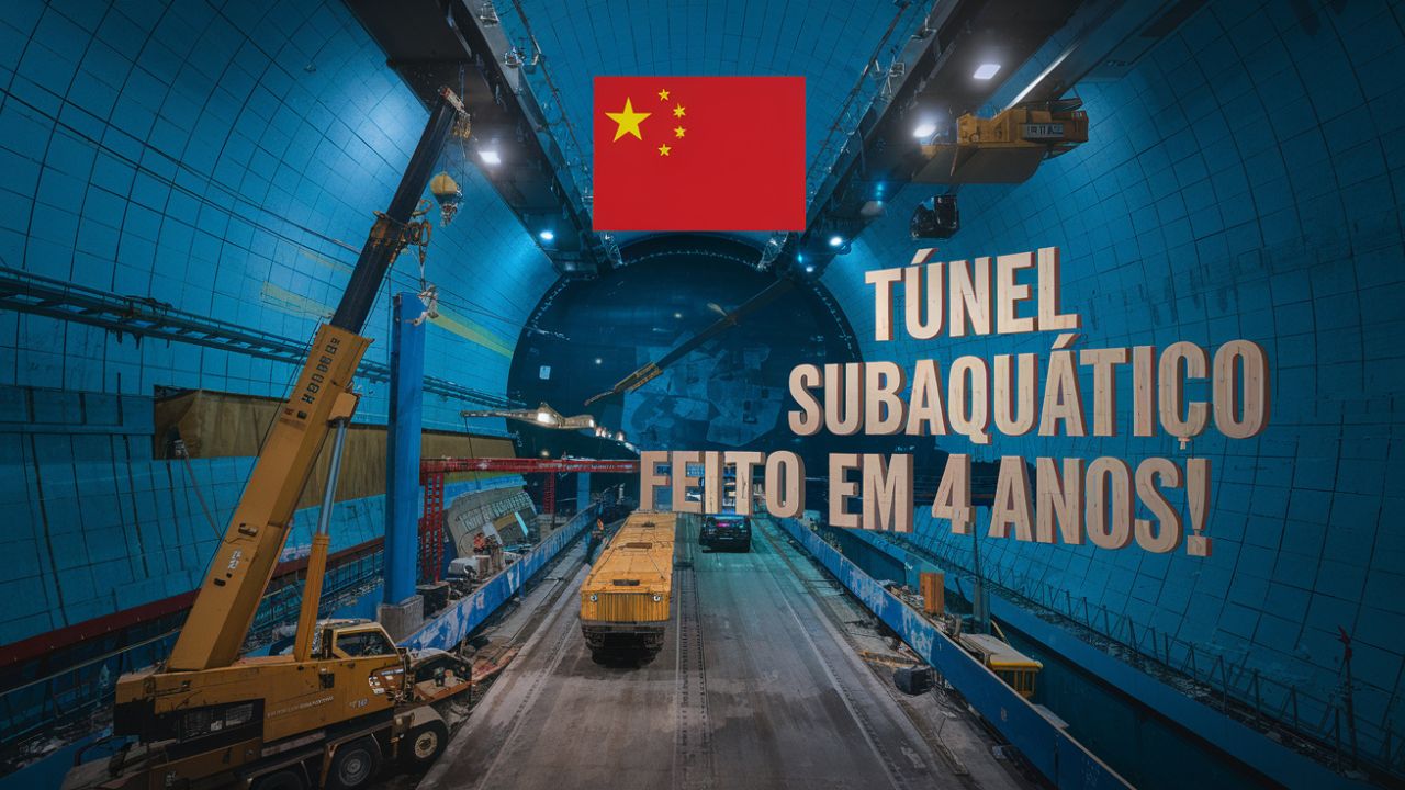 Vai ser FEITO EM 4 ANOS: A construção de túnel subaquático que reduzirá viagens de 90 para 30 minutos na China custando 3,3 bilhões de dólares