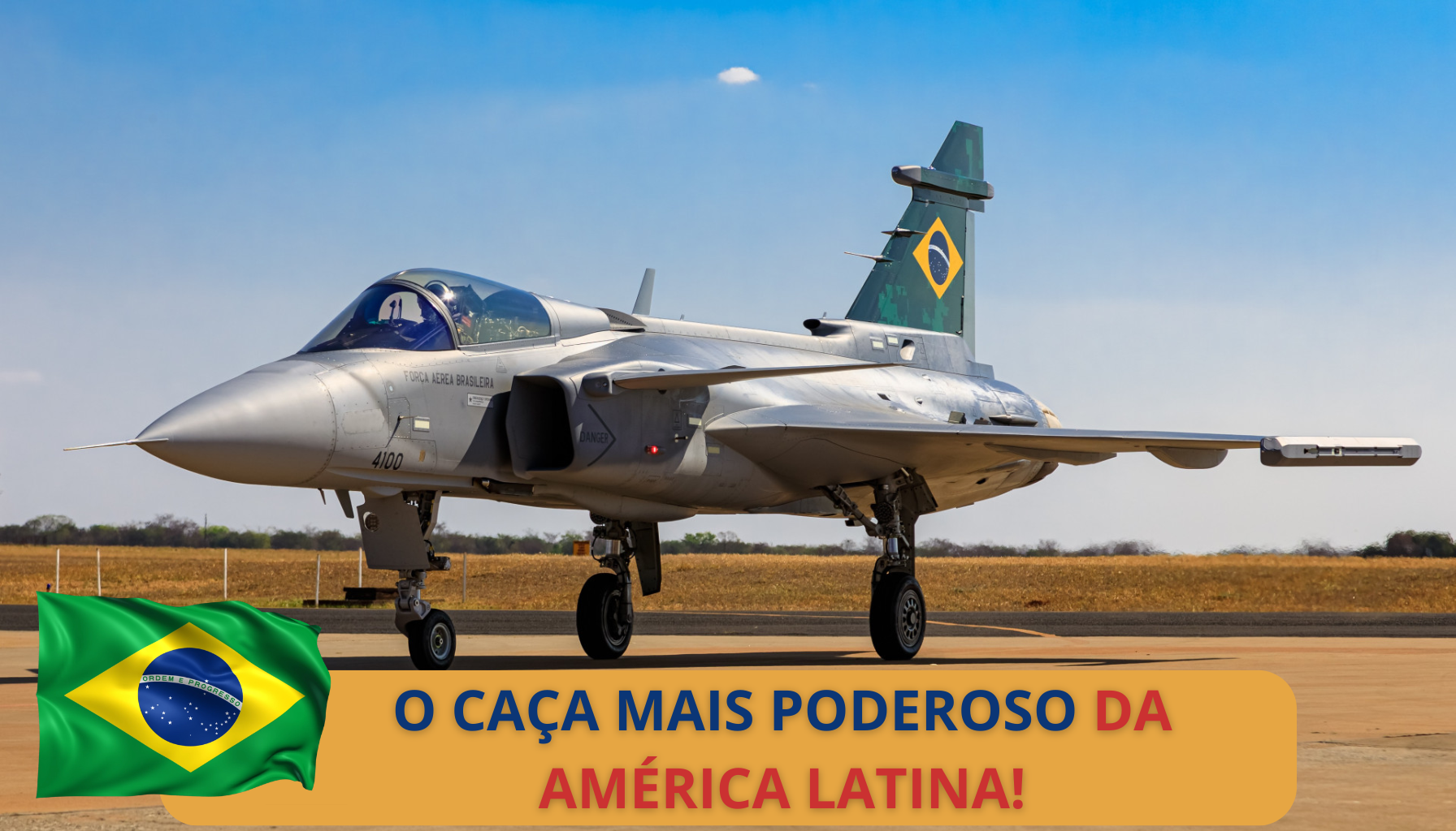 O F-39E Gripen estreia na CRUZEX 2024, destacando-se como o caça mais avançado da América Latina e reforçando a defesa aérea brasileira. (Imagem: Reprodução/Canva)