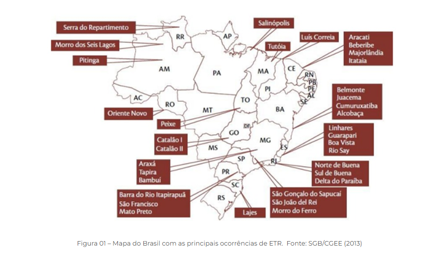 Potencial De Tierras Raras (ETR), Con Base En Datos De 201
