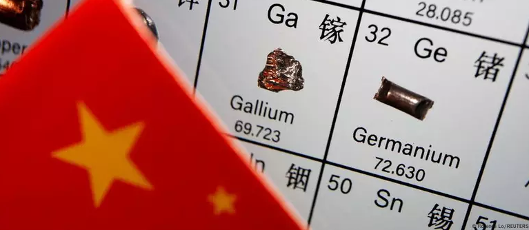 Los minerales críticos prohibidos por China incluyen el galio, utilizado en semiconductores y LEDs, el germanio, esencial para fibra óptica y sensores, y el antimonio, aplicado en protección contra fuego y tecnología militar. Juntos, estos minerales representan hasta el 90% de la producción global controlada por China, destacando su relevancia estratégica.