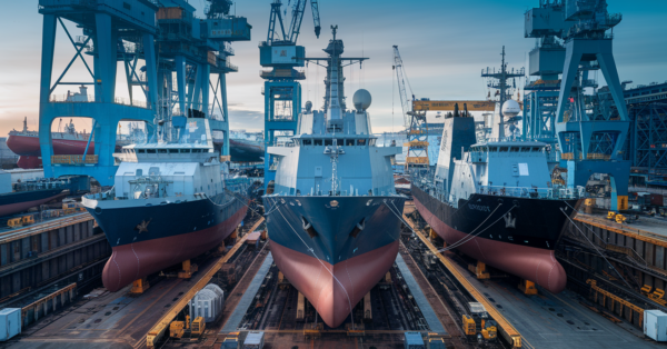 R$ 270 bilhões! Marinhas globais revolucionam a indústria naval com construção de fragatas em 18 estaleiros renomados, impulsionando a economia mundial com crescimento anual de 4%!