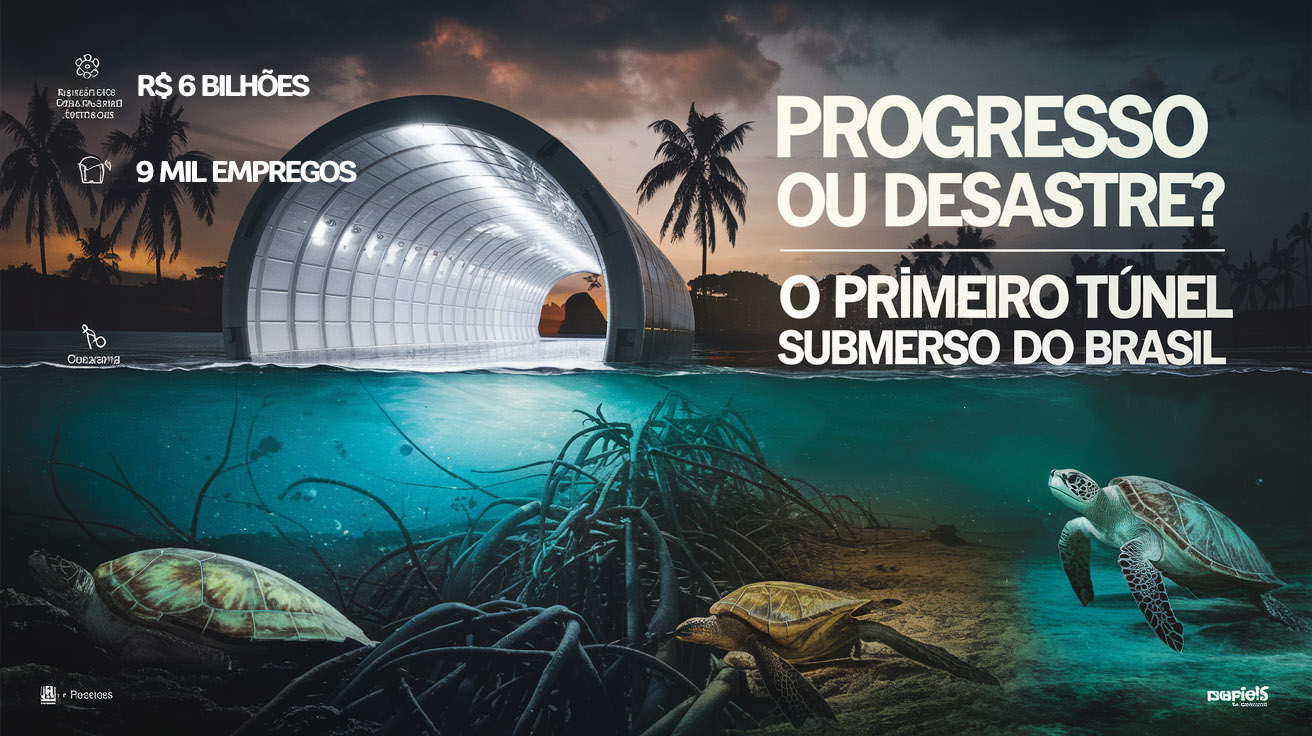 Túnel submerso Brasil: avanço histórico, mas à custa de desmatamento e poluição! Impactos ambientais e sociais em debate na Baixada Santista.