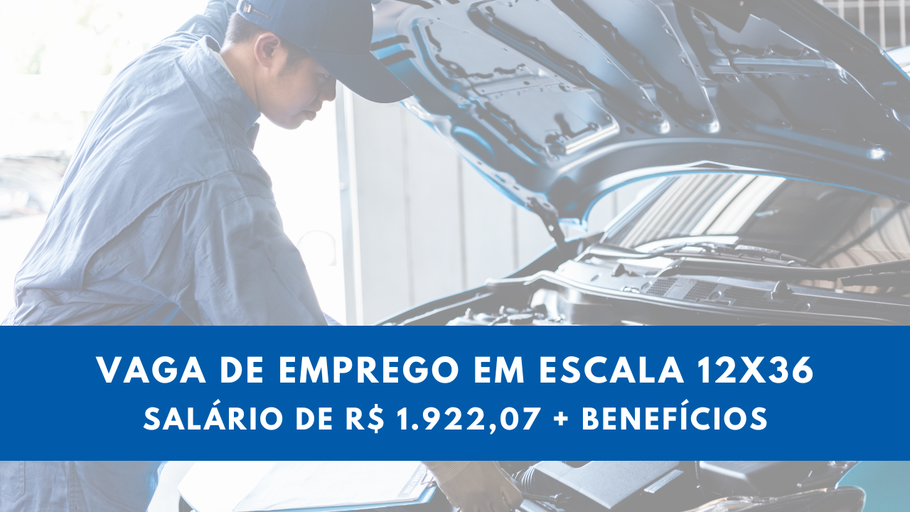 Já pensou em trabalhar em escala 12x36? A Viação Águia Branca está com uma nova vaga de emprego aberta para Auxiliar de Lanterneiro, confira!