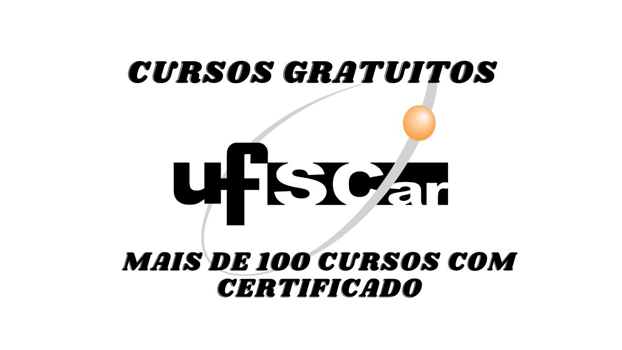 A UFSCar oferece mais de 100 cursos gratuitos com certificado,uma oportunidade incrível para aprender algo novo e dar um upgrade no currículo sem gastar nada! 