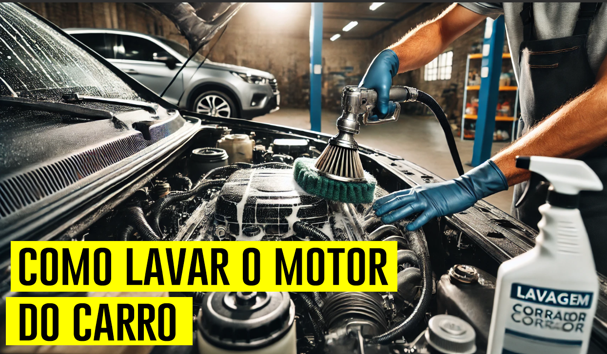 lavar o motor do carro