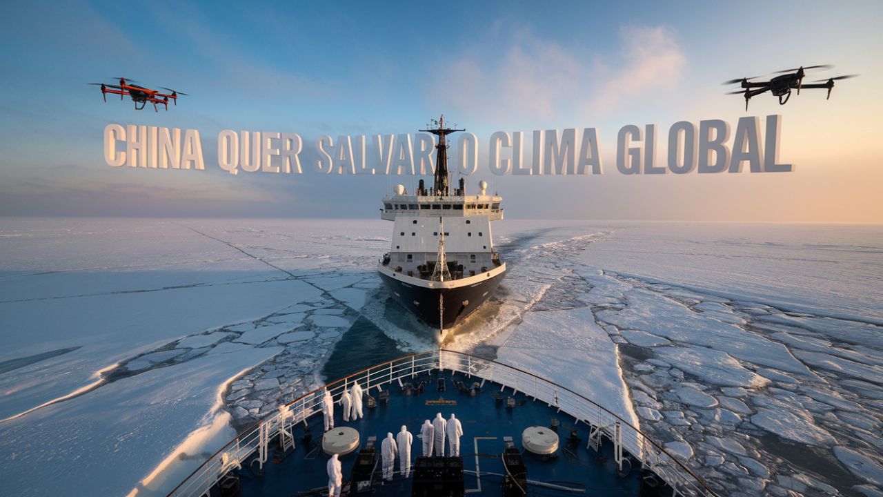 China envia navio quebra-gelo para expedição histórica no Mar de Bohai e revela riscos alarmantes para o CLIMA GLOBAL!