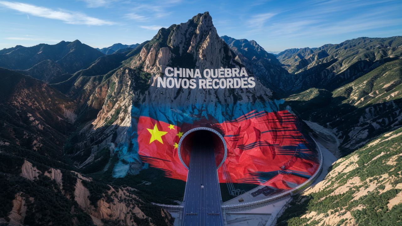 Construção da China surpreende o mundo com um dos túneis rodoviários mais longos sob montanhas gigantes