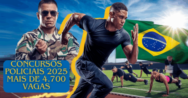 Descubra as milhares de vagas previstas nos concursos policiais de 2025 e prepare-se para uma carreira na segurança pública. (Imagem: Reprodução/Canva)
