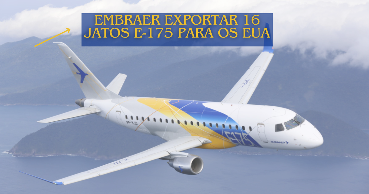 BNDES aprova R$ 2,1 bilhões para Embraer exportar 16 jatos E-175 aos EUA. O acordo fortalece a aviação brasileira e gera divisas. (Imagem: Reprodução/Canva)