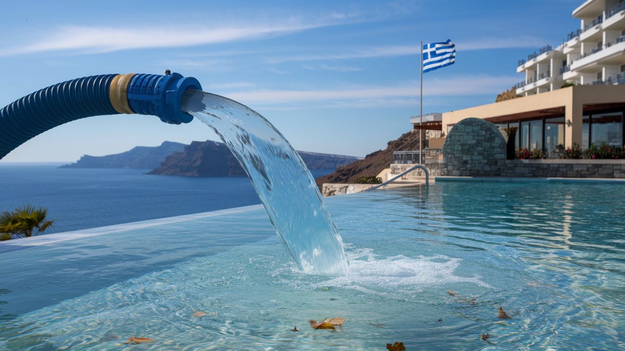 Grécia enfrenta crise histórica: seca força hotéis a encher piscinas com água do mar para salvar recursos