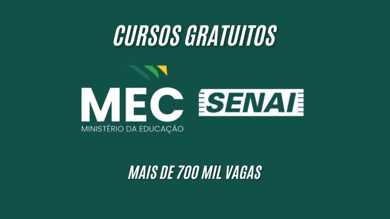 MEC e Senai unem forças e oferecem mais de 700 vagas em cursos gratuitos de curta duração em elétrica, mecânica, construção civil e outras áreas; Saiba mais!
