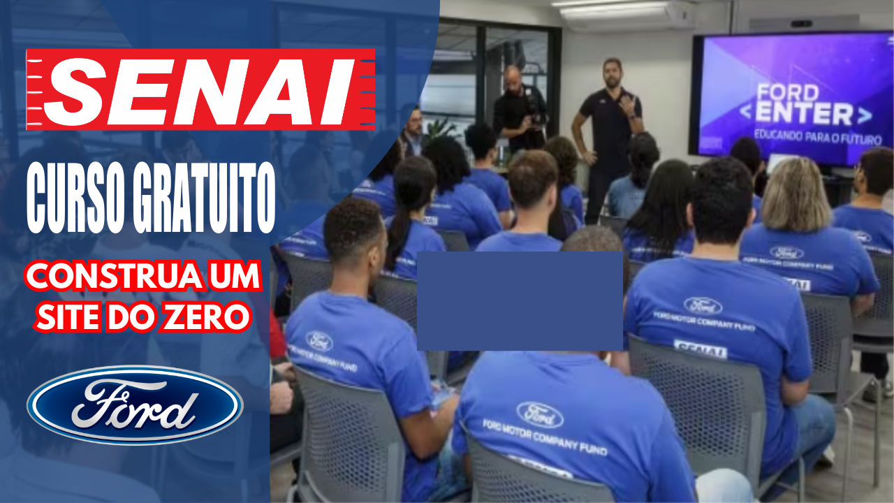O Ford oferece cursos gratuitos de programação para pessoas em situação de vulnerabilidade, com apoio do SENAI e Rede Cidadã.