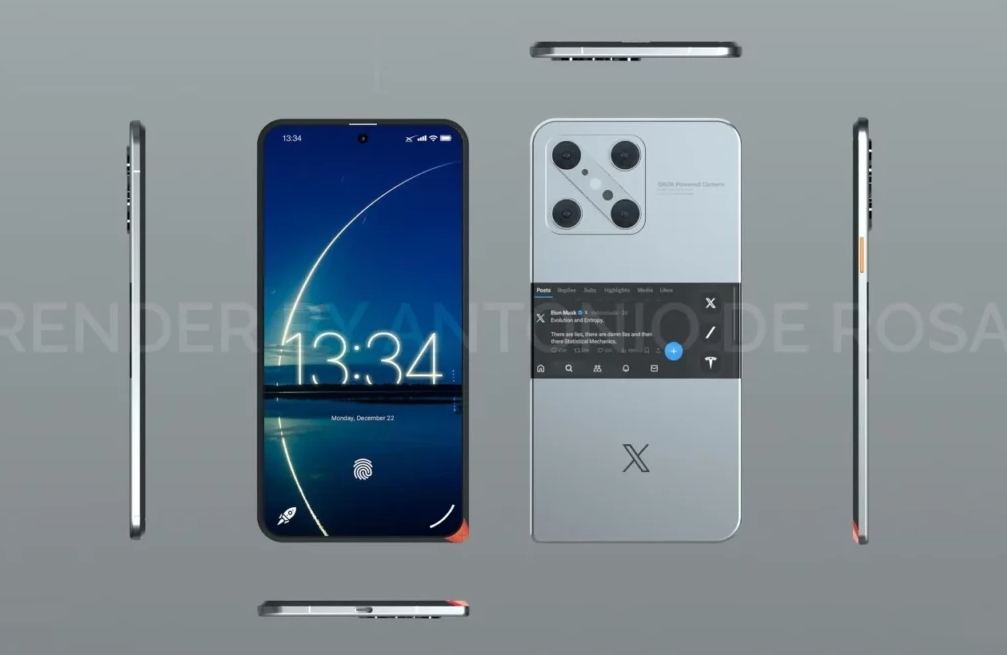 El diseñador italiano Antonio De Rosa ya creó un concepto visual para el celular de Tesla, llamado Object-X. El diseño combina líneas futuristas y minimalistas con funcionalidades innovadoras, como integración con los coches Tesla y conexión directa con la red de satélites Starlink, reforzando la idea de un dispositivo disruptivo en el mercado