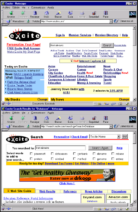 Excite fue uno de los primeros portales de internet en los años 90, ofreciendo búsqueda en línea, noticias, correos electrónicos y otros servicios digitales. En ese momento, era una de las plataformas más accesadas, compitiendo con gigantes como Yahoo! y AltaVista.