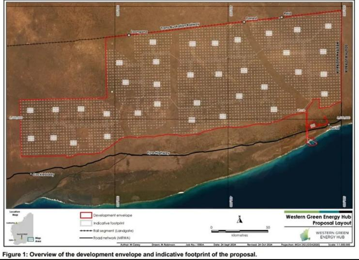 La planta de energía renovable ocupará un área de 22.700 km², lo que equivale a casi todo el estado de Sergipe, en Brasil, o a un tercio de Portugal. Para efectos de comparación, es más grande que ciudades como Los Ángeles y Nueva York combinadas, convirtiéndose en uno de los mayores proyectos energéticos del mundo.