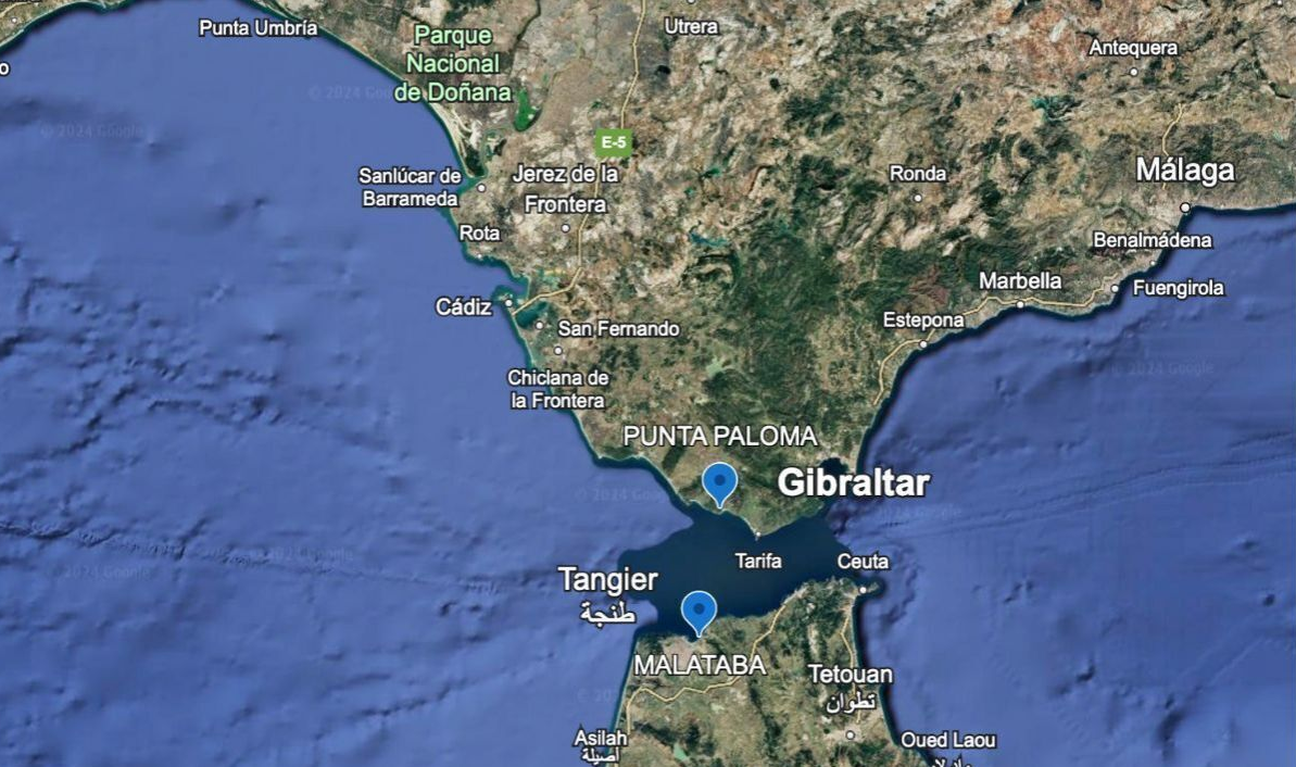 El túnel uniría las ciudades de Punta Paloma, en España, y Malabata, en Marruecos, atravesando el Estrecho de Gibraltar. La distancia total sería de aproximadamente 38 kilómetros, convirtiéndose en una de las conexiones submarinas más importantes del mundo.
