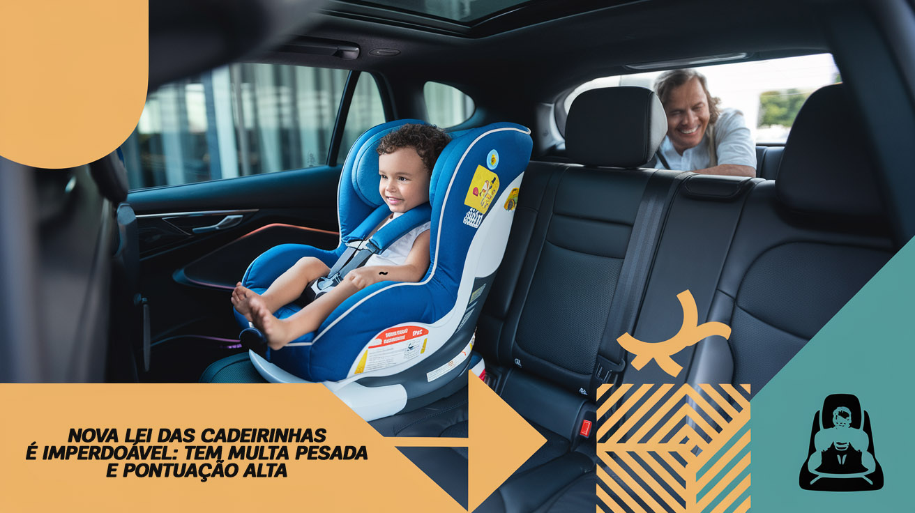 Descubra as novas regras da lei da cadeirinha em 2025: multas mais altas, 7 pontos na CNH e dispositivos obrigatórios para crianças.