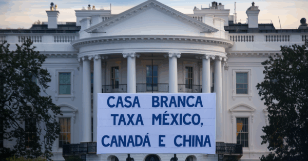 EUA taxam China, México e Canadá - Casa Branca oficializa tarifas de 25% contra México e Canadá e 10% contra China