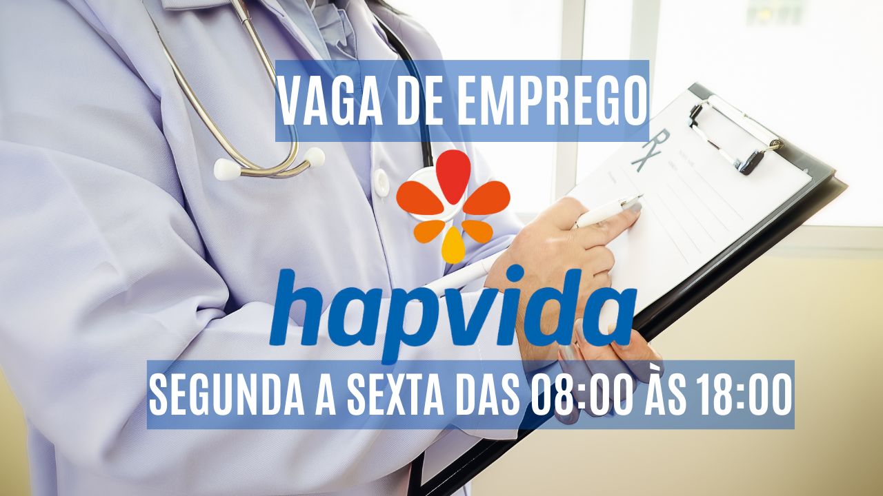 Que tal trabalhar de segunda a sexta das 08:00 às 18:00? Hapvida está procurando interessados em trabalhar na área da saúde, oferece ótimo salário + vale-alimentação, vale-transporte, assistência médica e odontológica, convênio com farmácias, seguro de vida, auxílio-creche, Totalpass; Saiba mais sobre a vaga de médico do trabalho