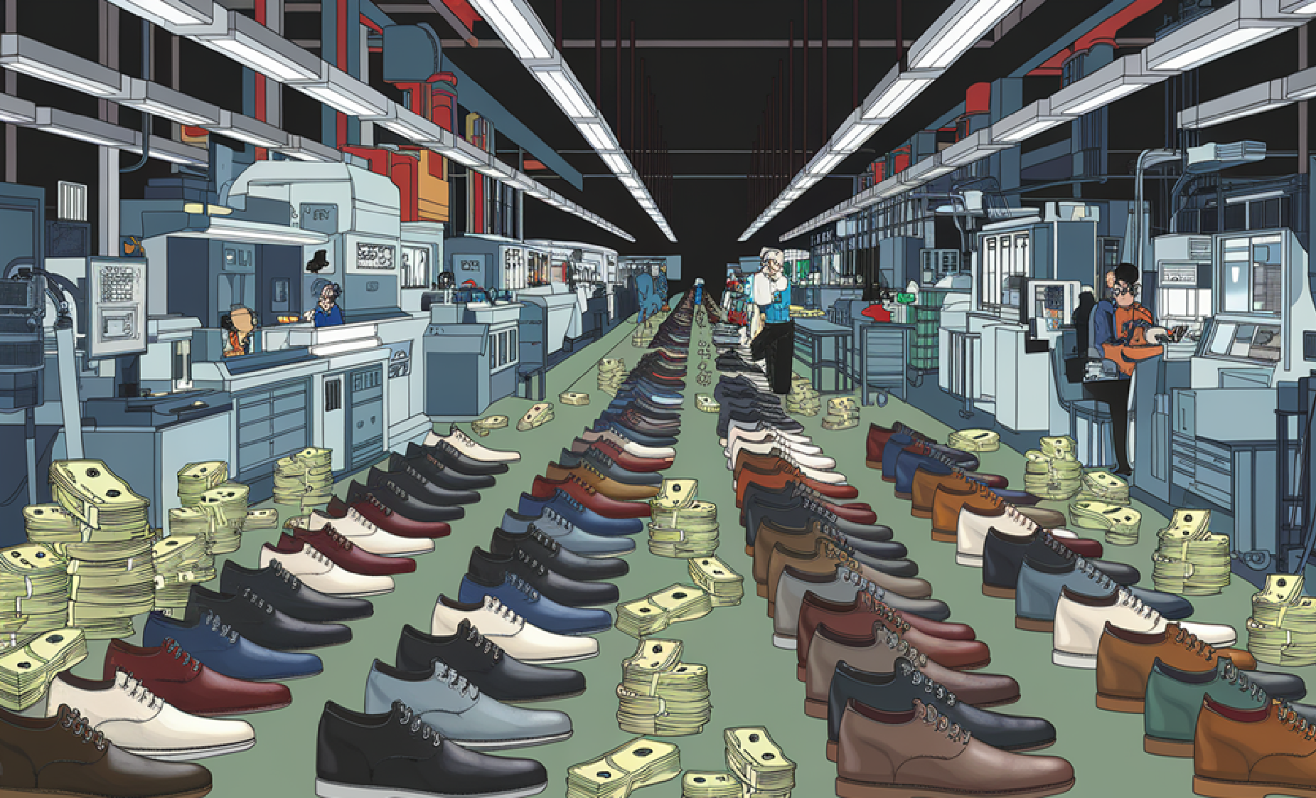 calçados, Noha, mercado