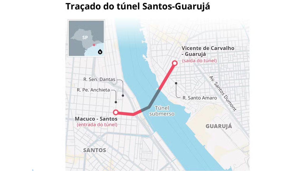 Túnel Santos-Guarujá: A primeira travessia submersa do Brasil sai do papel em obra bilionária que promete revolucionar o litoral paulista!