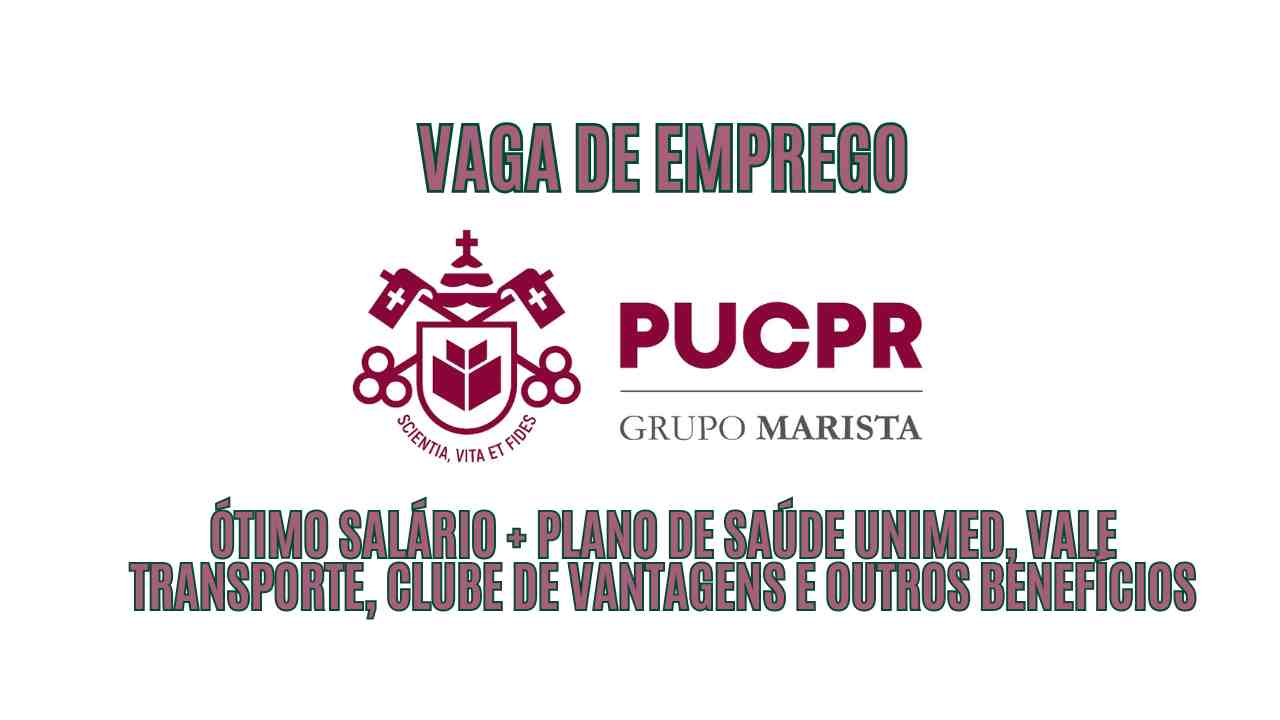 Trabalhe na PUCPR em horário noturno das 14h24 às 23h! Vaga de emprego com ótimo salário + Plano de Saúde Unimed, Vale Transporte, Clube de Vantagens e outros benefícios; Veja como garantir a vaga de auxiliar de laboratório