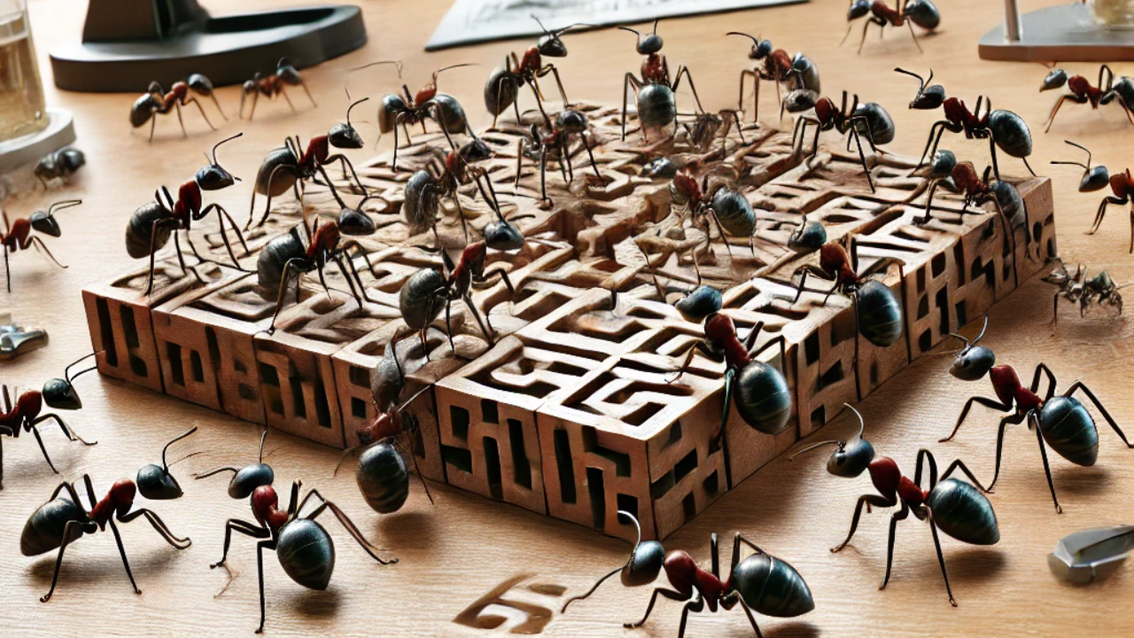 Formigas se destacam no trabalho em equipe e superam humanos em teste de quebra-cabeça, revelando habilidades coletivas surpreendentes.
