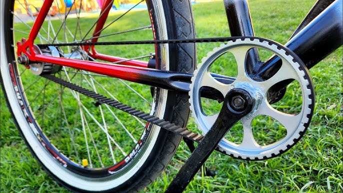 bicicleta, correia dentada, corrente