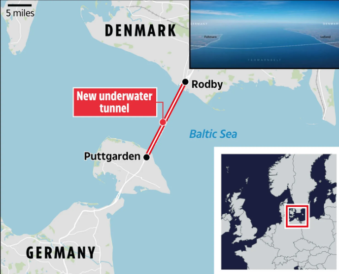 Los bloques gigantes están siendo construidos en tierra firme, dentro de una fábrica hecha solo para este proyecto. Después de estar listos, son llevados al mar, hundidos con precisión a 40 metros de profundidad y ensamblados uno a uno hasta formar el túnel completo.