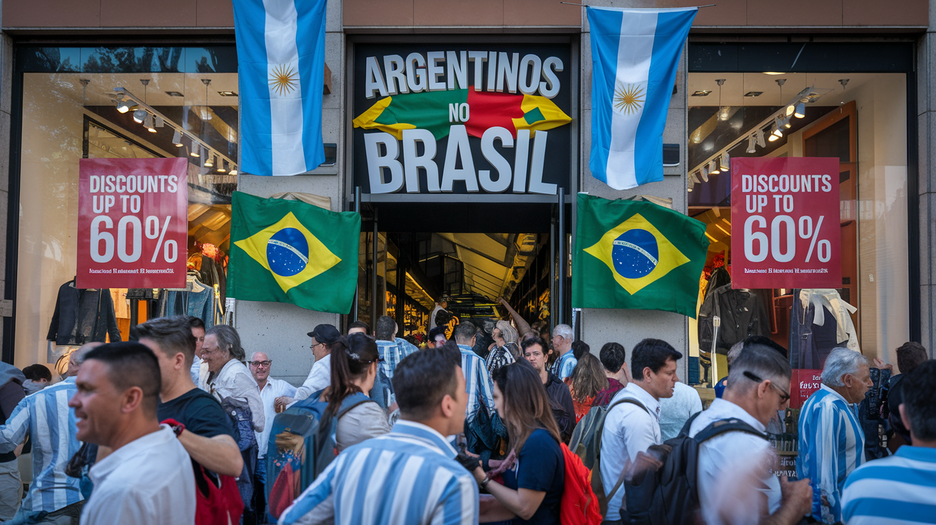 A valorização do peso argentino leva turistas ao Brasil, onde produtos estão até 60% mais baratos. Empresas podem lucrar com o fenômeno!