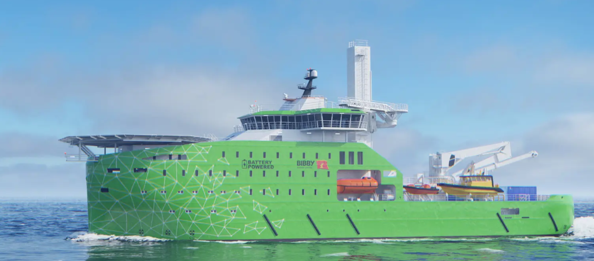 El barco offshore totalmente eléctrico será utilizado para dar apoyo a operaciones en parques eólicos offshore, ayudando en el mantenimiento e instalación de las turbinas en el mar. Transportará equipos y personal, funcionando de forma limpia y eficiente, sin contaminar el océano.