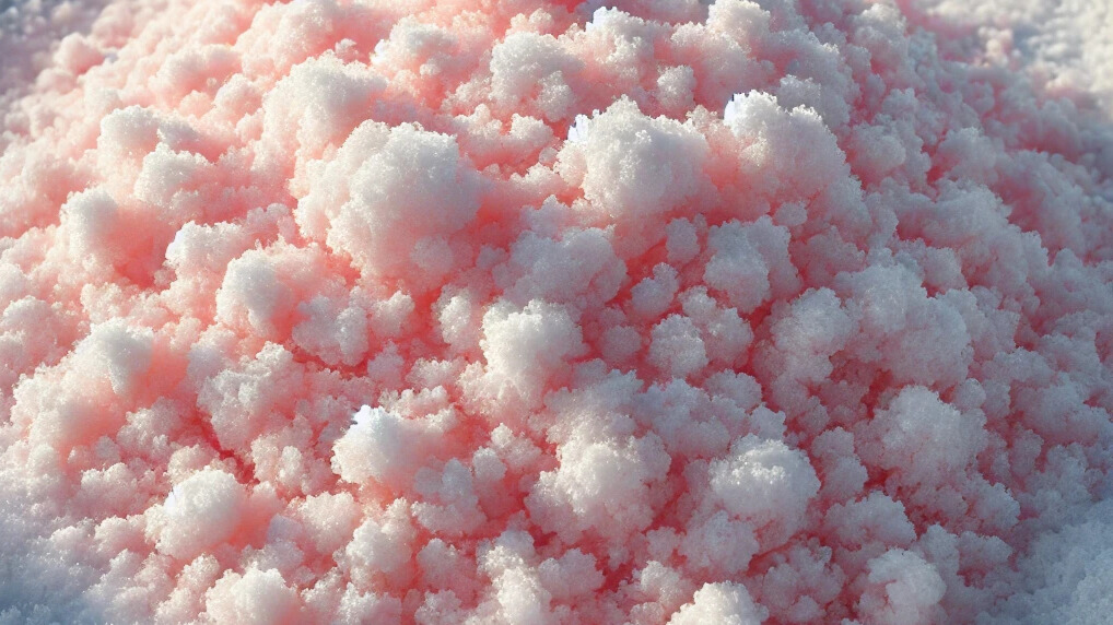 Nieve rosa, Antártida, Hielo