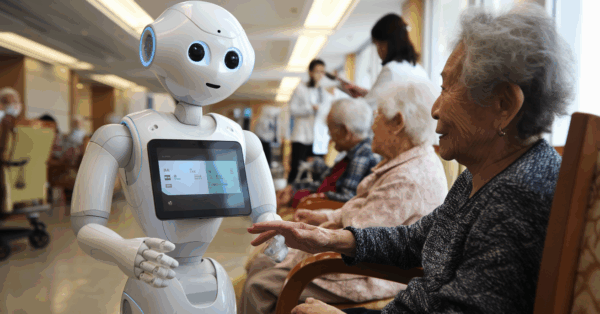 Com a escassez de cuidadores, China aposta em robôs para suprir a falta de profissionais e atender milhões de idosos com inteligência artificial e automação avançada