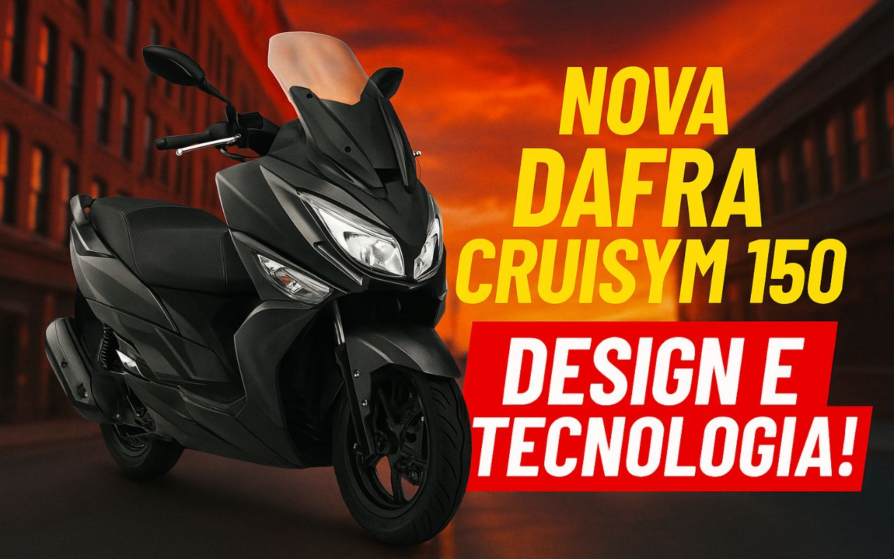 Dafra lança nova Cruisym 150 com alta tecnologia.
