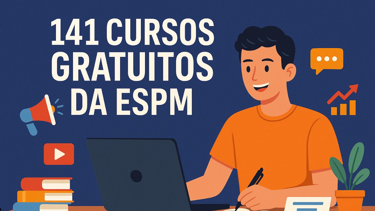 Cursos gratuitos da ESPM estão disponíveis online e com certificado.