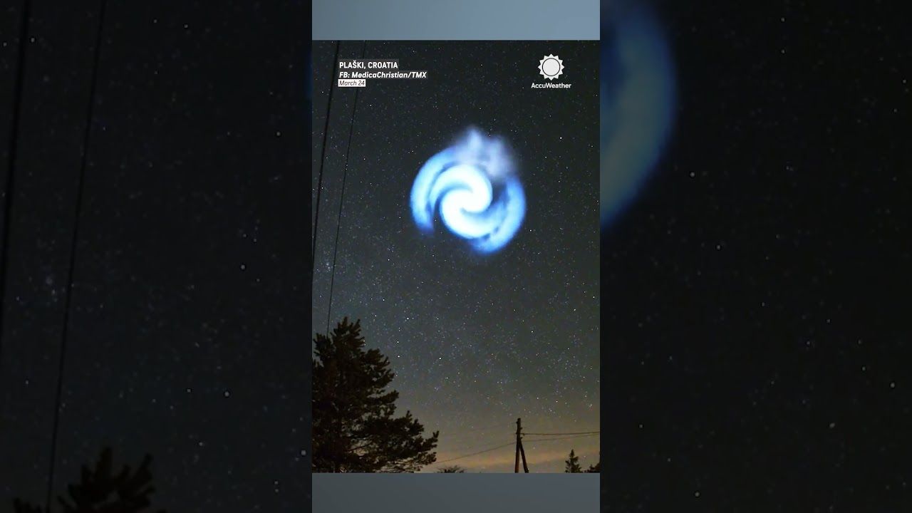 Espiral azul cruzou o céu europeu após manobra do foguete Falcon 9 da SpaceX, surpreendendo moradores em diversos países