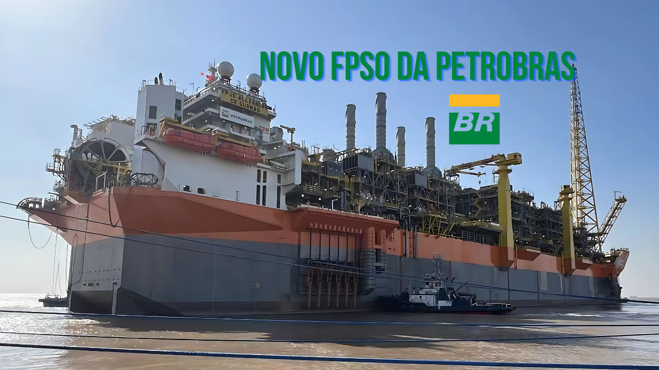 Nova embarcação da Petrobras, o FPSO Alexandre de Gusmão, chegará em breve na Bacia de Santos para produção de Petróleo no Campo de Mero.