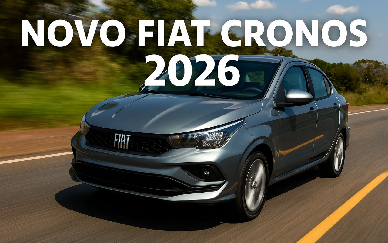 Fiat Cronos 2026 ganha novo visual e será lançado em breve no Brasil