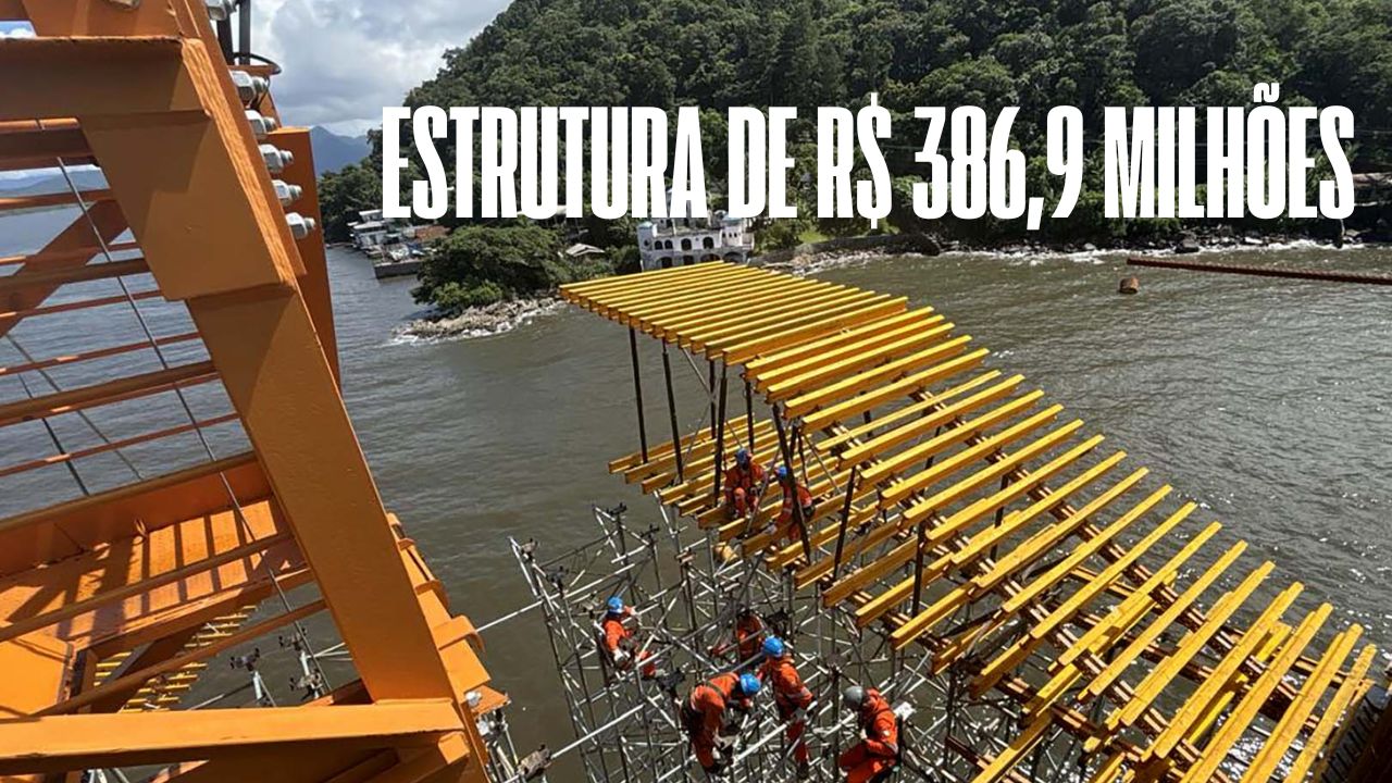 A Ponte de Guaratuba atingiu 44,2% de conclusão e deve ser entregue em 2026. Estrutura de R$ 386,9 milhões conectará Matinhos e Guaratuba, transformando a mobilidade no litoral paranaense