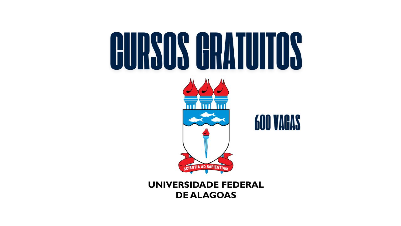 Ufal está oferecendo 600 vagas para cursos gratuitos de licenciatura na modalidade educação a distância (EaD); Inscrições até 9 de março