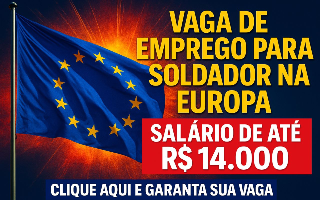 Europa oferece vaga para soldador com salário de até R$ 14 mil