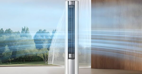 Xiaomi surpreende com ar-condicionado de 1,86m de altura e 33,5 kg, fino o suficiente para estantes, mas com potência e eficiência que transformam qualquer ambiente compacto