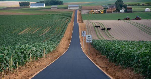 Obra milionária destinou recursos para asfaltar vias em meio a pastagens e plantações, beneficiando diretamente propriedades do vizinho e do amigo de Lula. (Imagem/ ilustração feita por IA)