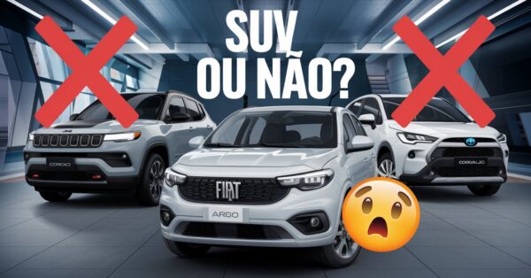 Fiat Argo agora é SUV no Brasil, enquanto Jeep Compass e Toyota Corolla Cross são retirados da lista pelo Inmetro. Entenda os critérios!