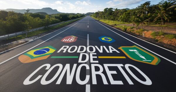 Rodovias brasileiras adotam concreto, material mais durável que o asfalto, garantindo economia e segurança aos motoristas.