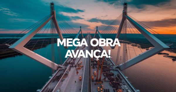 Ponte de Guaratuba avança! Quase 50% da obra concluída e novo vídeo revela detalhes da estrutura milionária no litoral do Paraná.