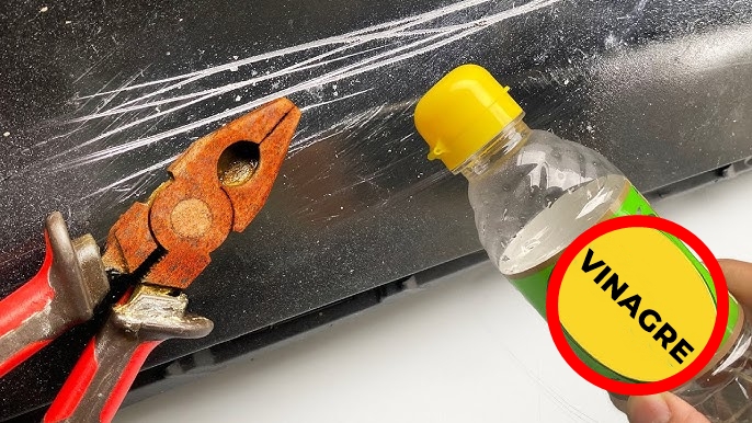 ferrugem, vinagre, ferramentas