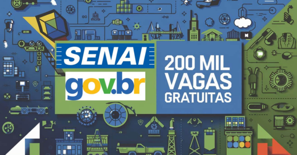 Senai e Governo Federal oferecem 200 MIL vagas gratuitas em cursos de qualificação profissional para combater a falta de mão de obra no Brasil!